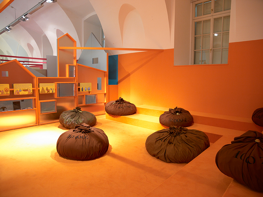 Teilkuratierung, Ausstellung "Moneten, Kies und Kröten", Foto: © Zoom Kindermuseum A. Eizinger